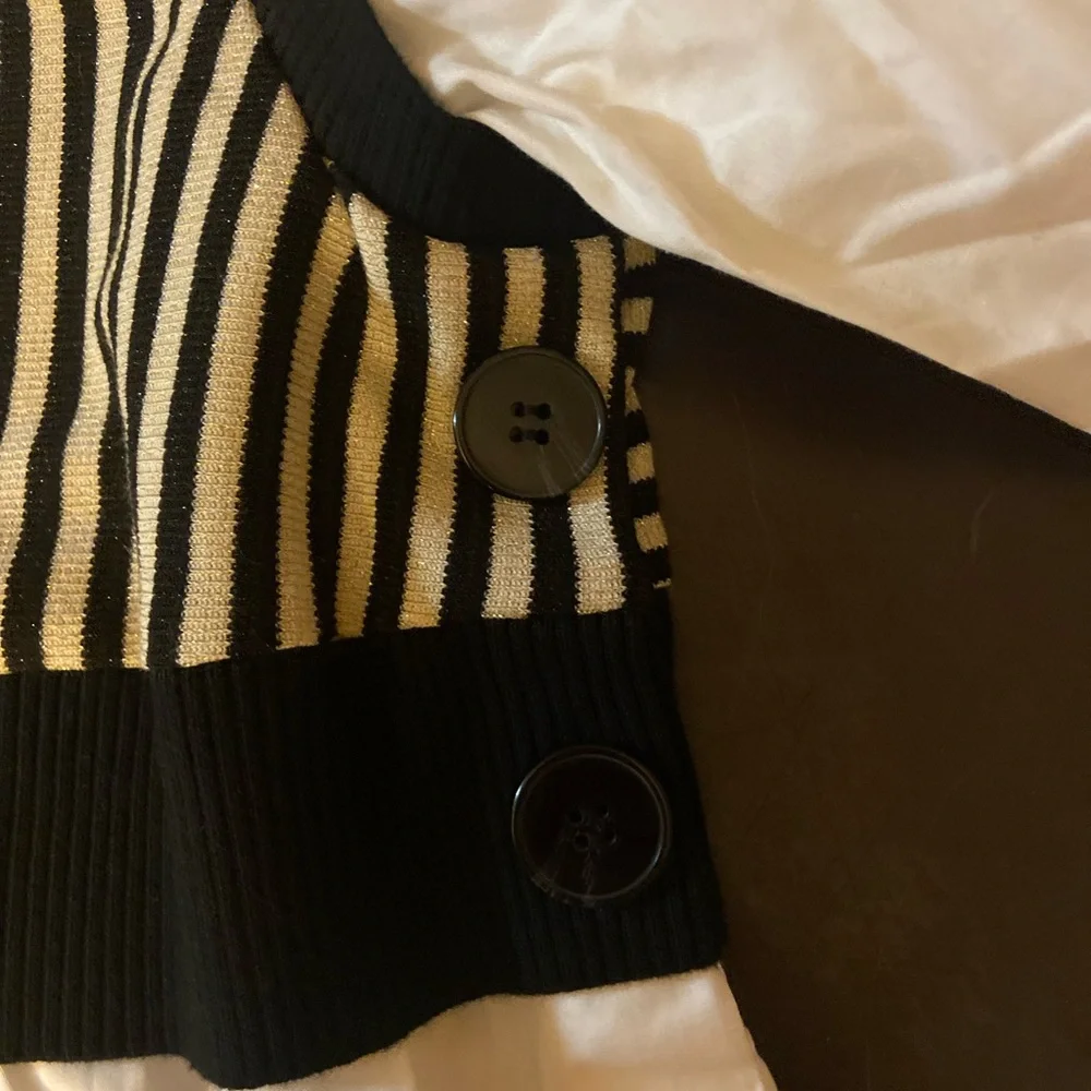 Maeve Black and White Button Down Shirt - Picture 7 of 12